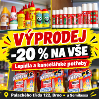Lepidla Brno – výprodej školních a kancelářských potřeb se slevou 20 %